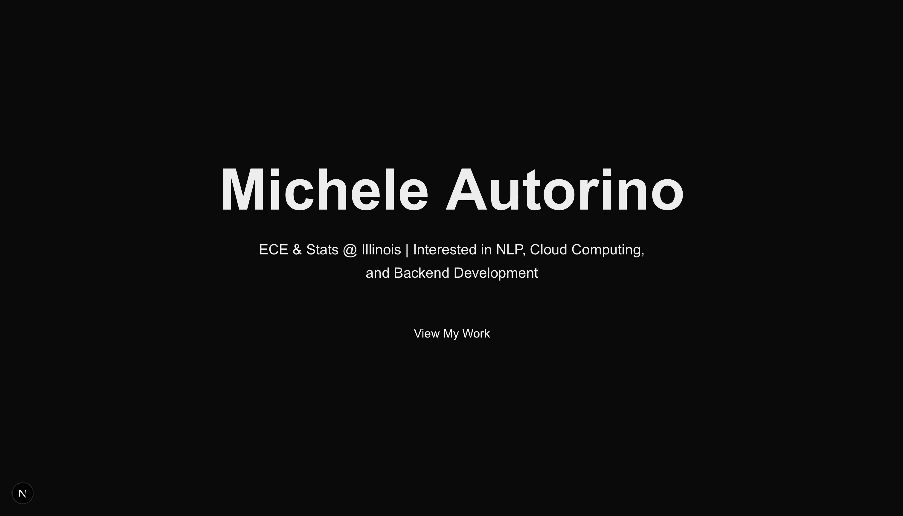 Preview of Personal Portfolio Website